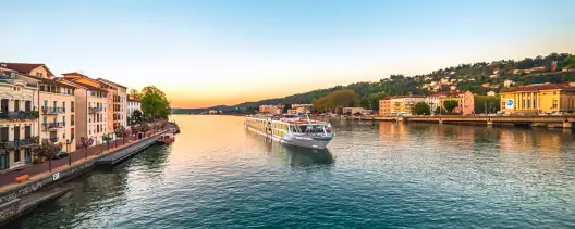 A Harmony Voyages River cruise sails along the Rhone River