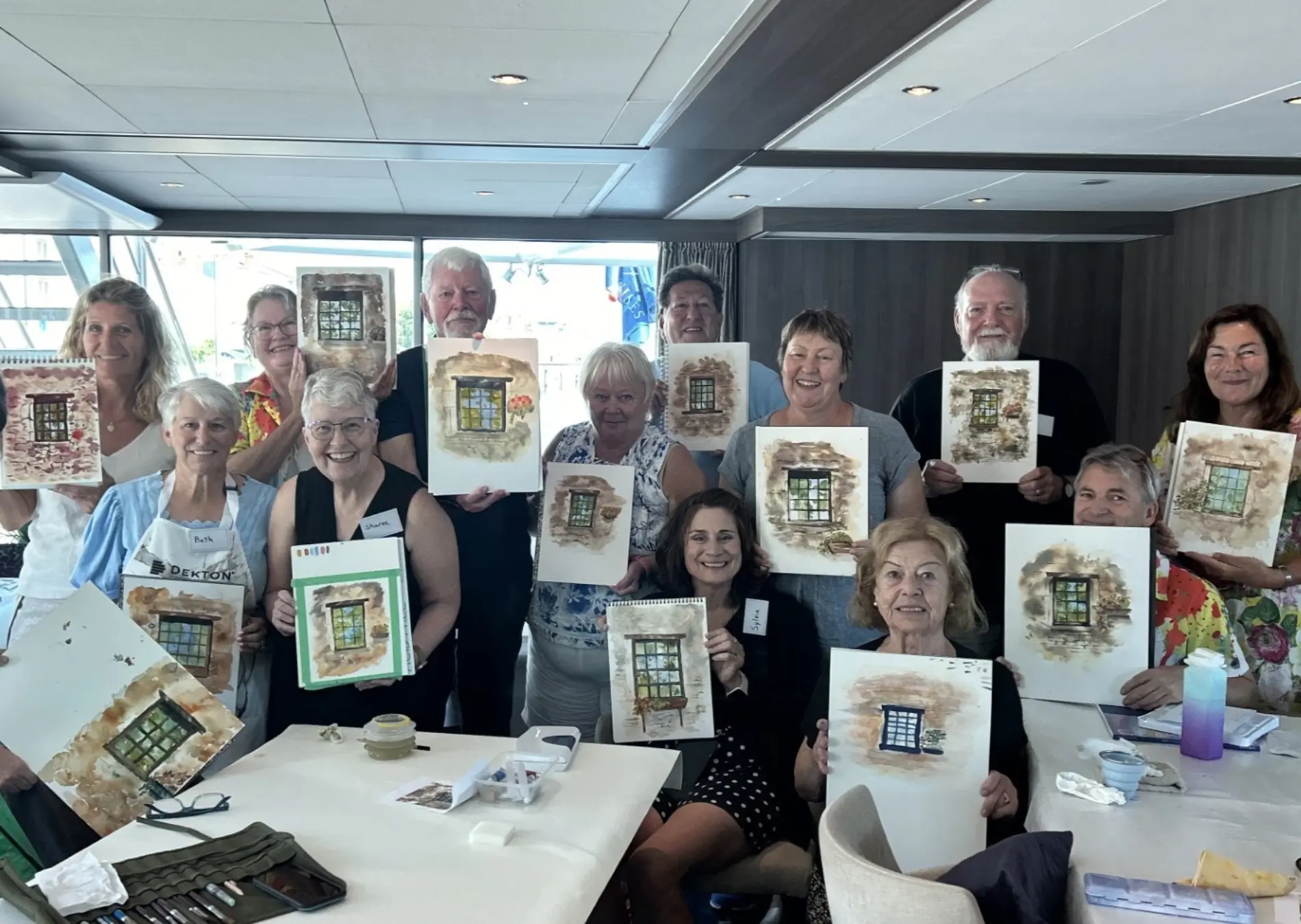 Painting group onboard